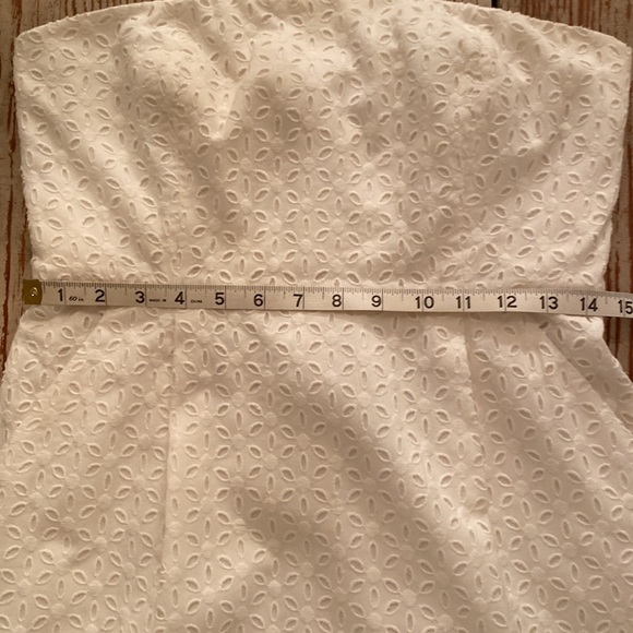 J crew- Eyelet Strapless Dress - Picture 4 of 9